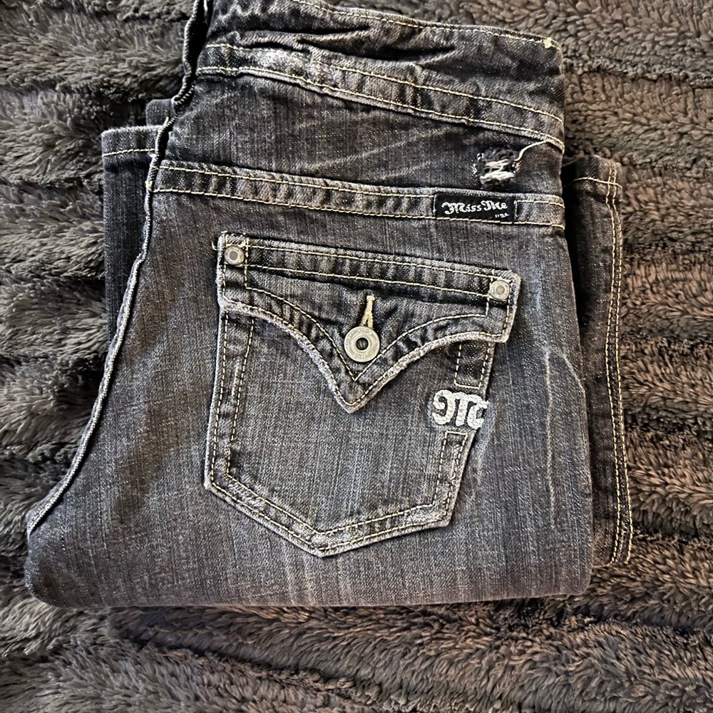 Miss Me Women's Dark Gray Boot Cut Jeans